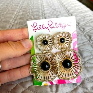 Beautiful statement earrings by Lilly Pulitzer never worn